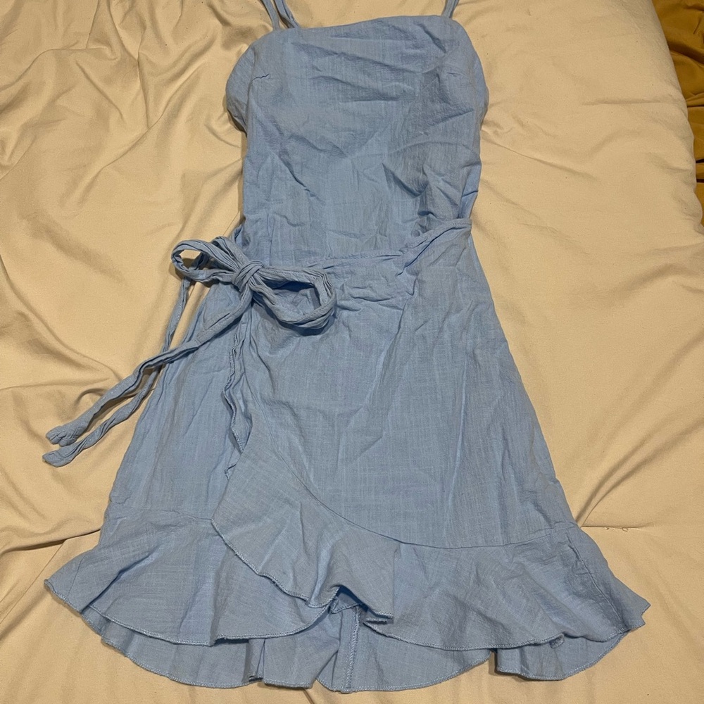 Blue wrap Dress